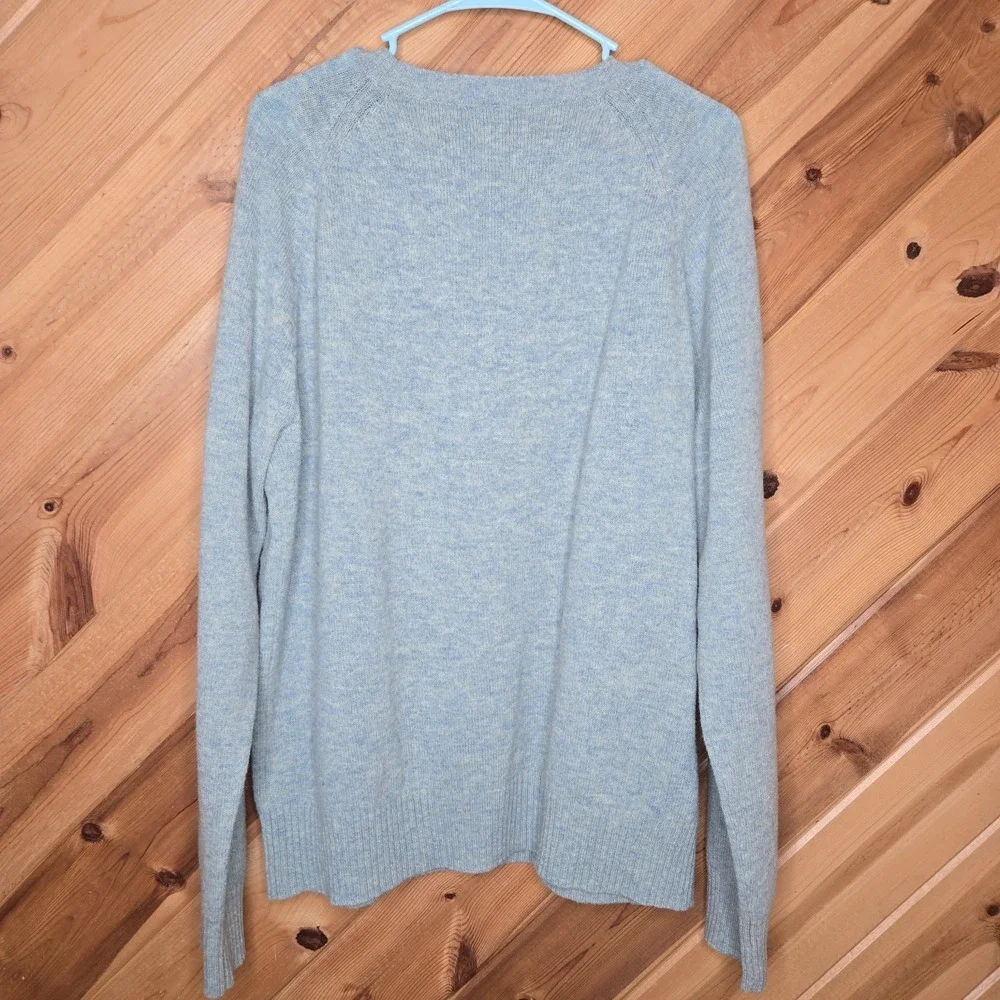 J. Crew 100% Lambs Wool Mens‎ Crew Neck Sweater Pullover Green Large